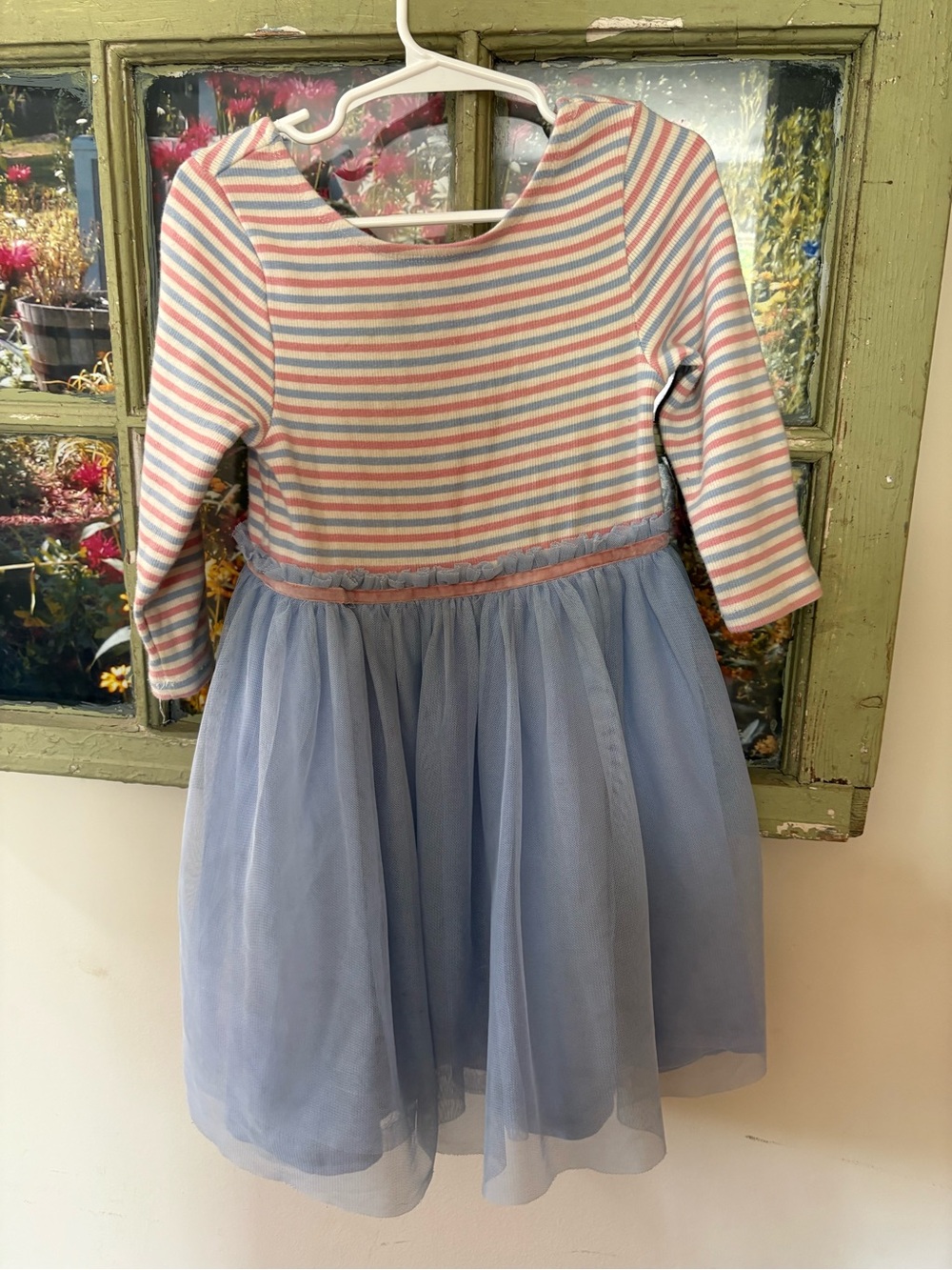 Mini Boden Tulle Stripe Dress